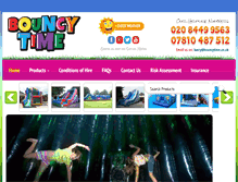 Tablet Screenshot of bouncytime.co.uk